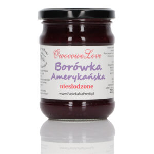 Dżem Owocowe Love Niesłodzone Borówka Amerykańska 250 g