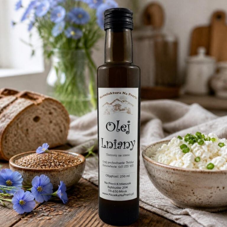 Olej lniany tłoczony na zimno 250 ml