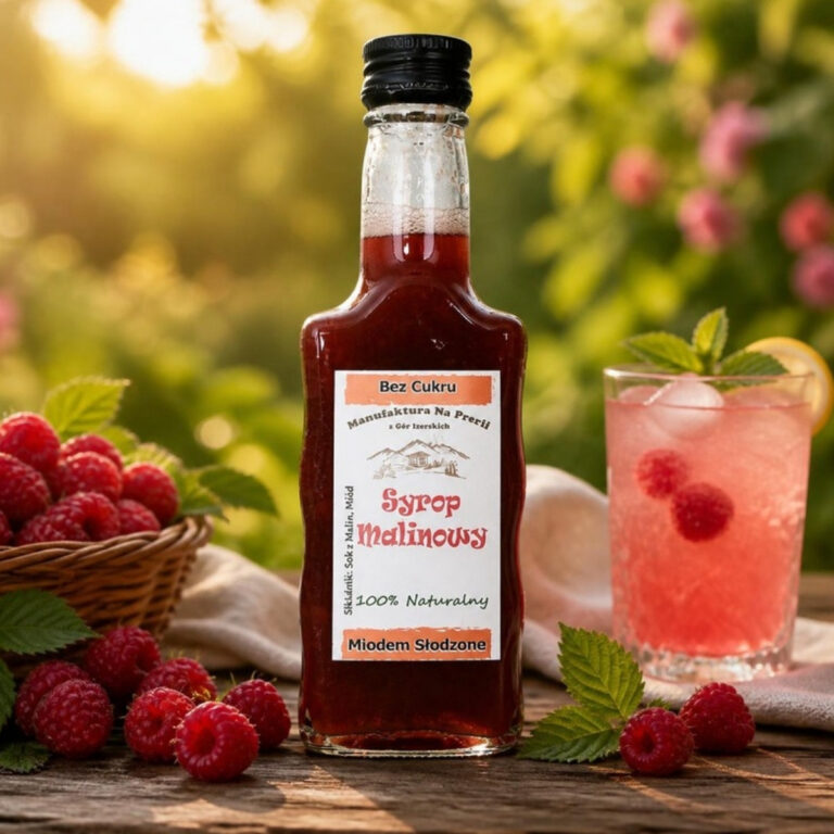 Syrop malinowy z miodem